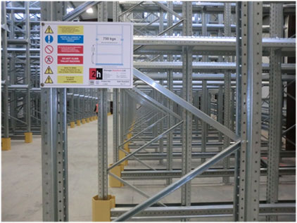 Drive in racking safety barriers