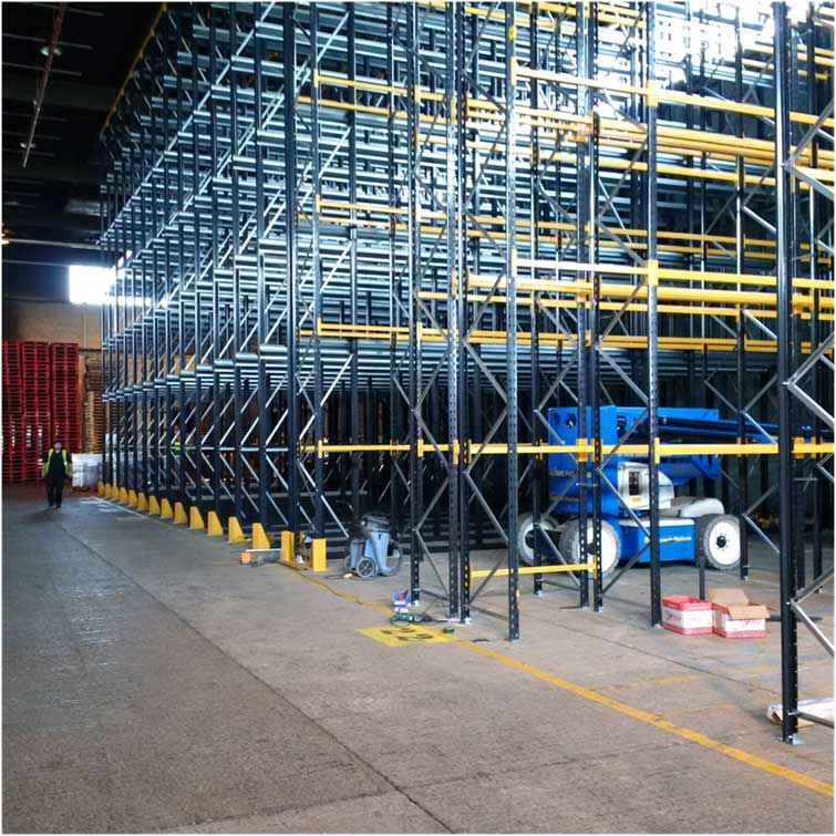 After pallet racking installation at a Hartlepool manufacturer warehouse