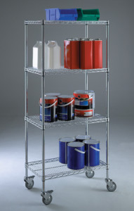 stainless steel shelving trolley